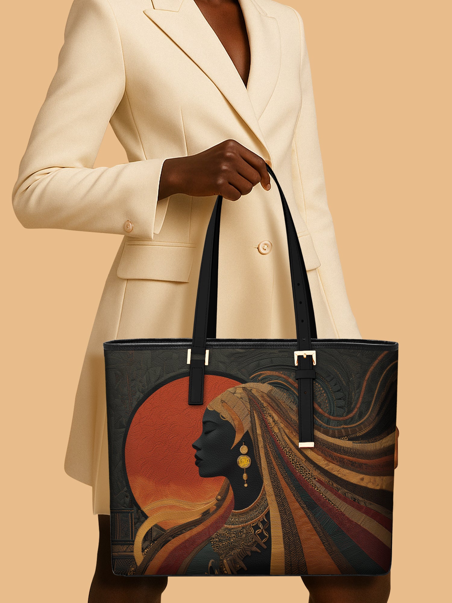 Spiral Oracle Sleek Leather Tote QR0XD084