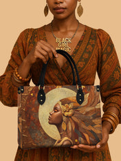 Tribal Tapestry Premium Leather Handbag QR0TV025