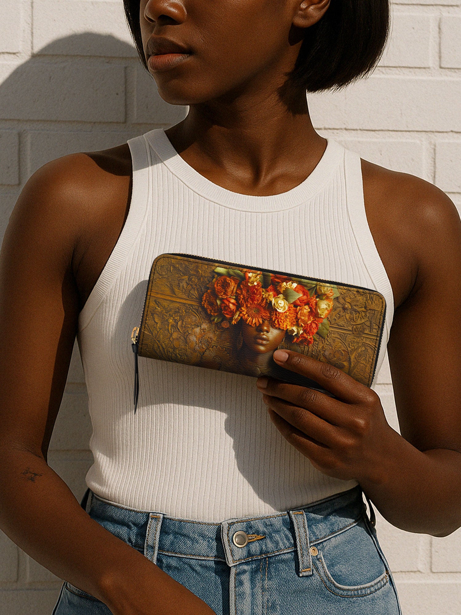 Floral Goddess Slimline Zippy Wallet QR0TV036
