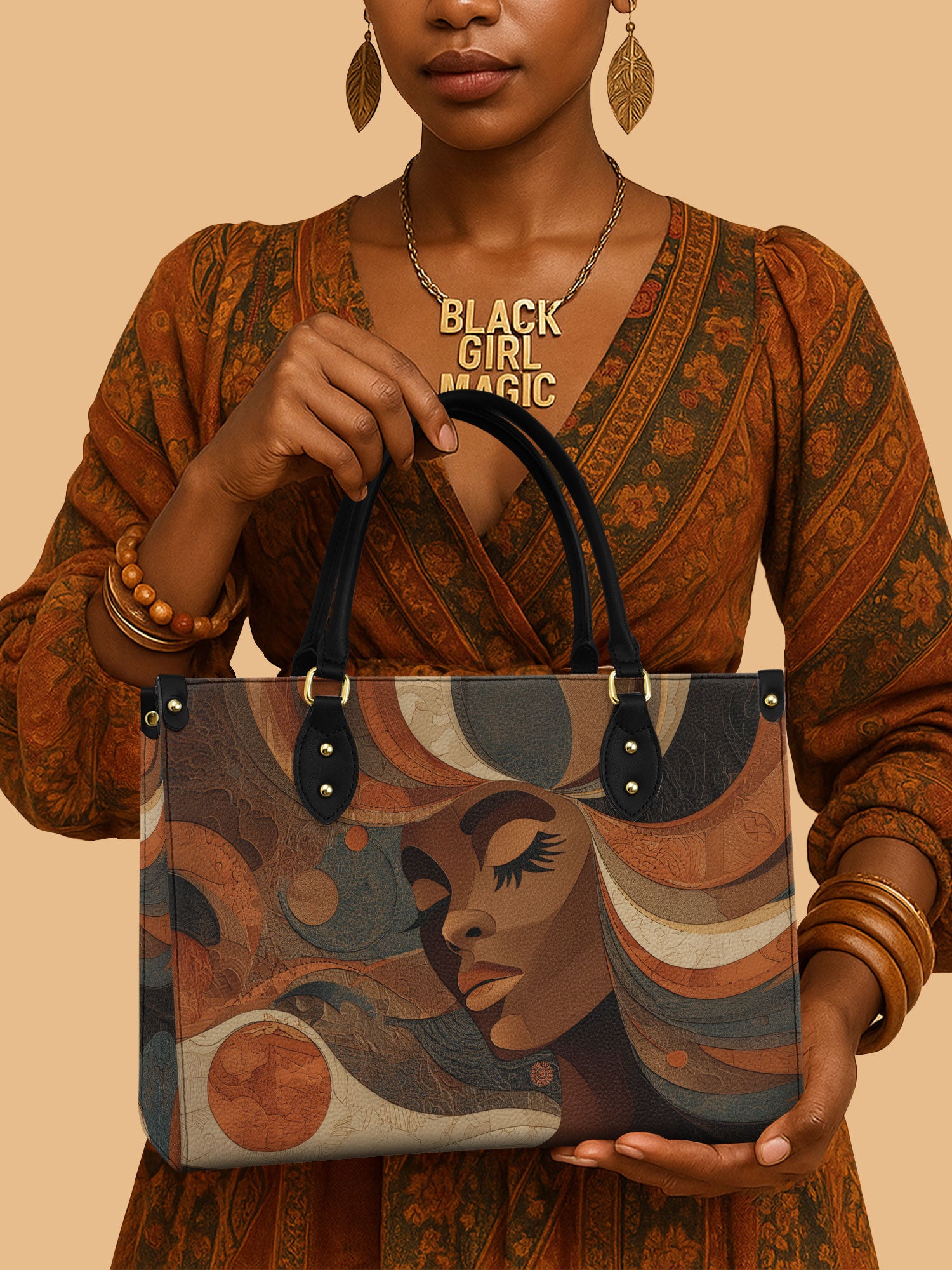 Carved Beauty Premium Leather Handbag QR0HH040