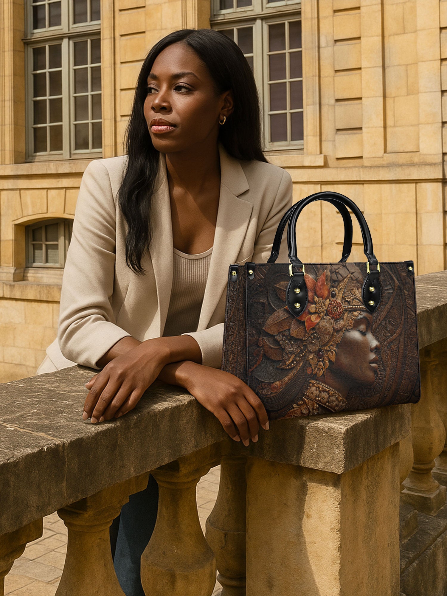 Bronzelyn Root Premium Leather Handbag QR0XD115