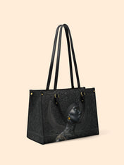 Crowned In Onyx Premium Leather Handbag QR0XD119