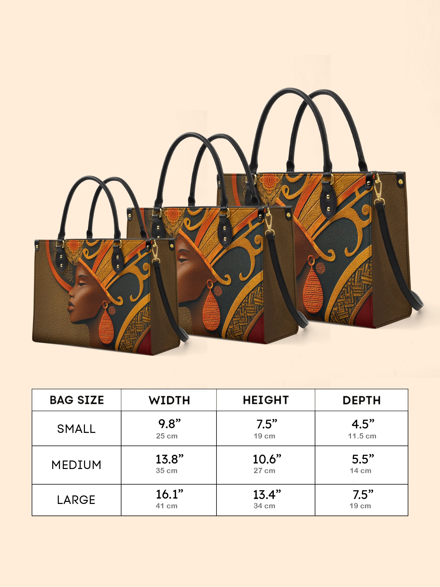 Ebony Reign Premium Leather Handbag QR0XD114