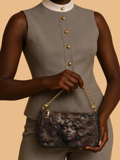 Wooden Bloom Classic Zip Pochette QR0TV017