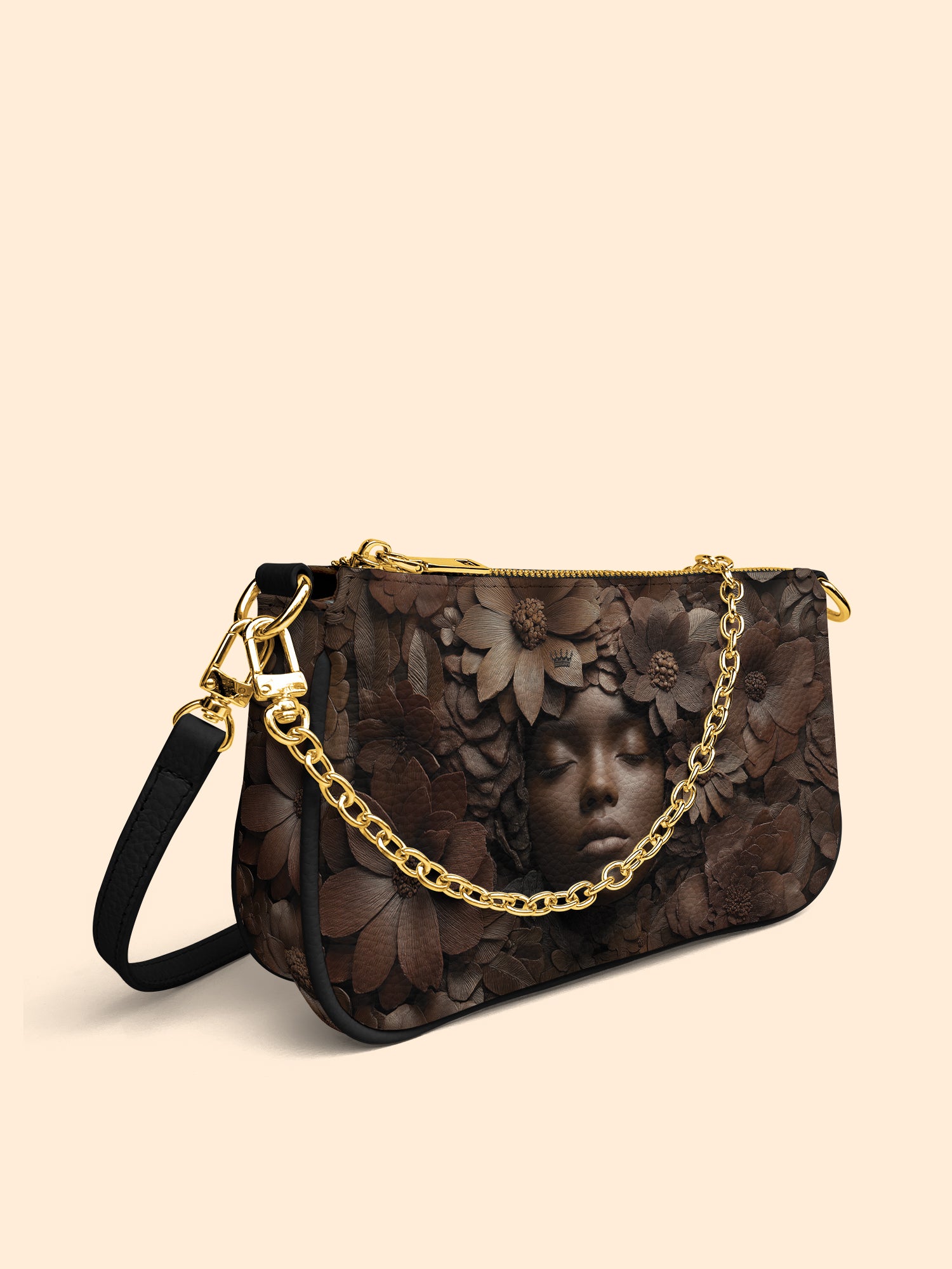 Wooden Bloom Classic Zip Pochette QR0TV017