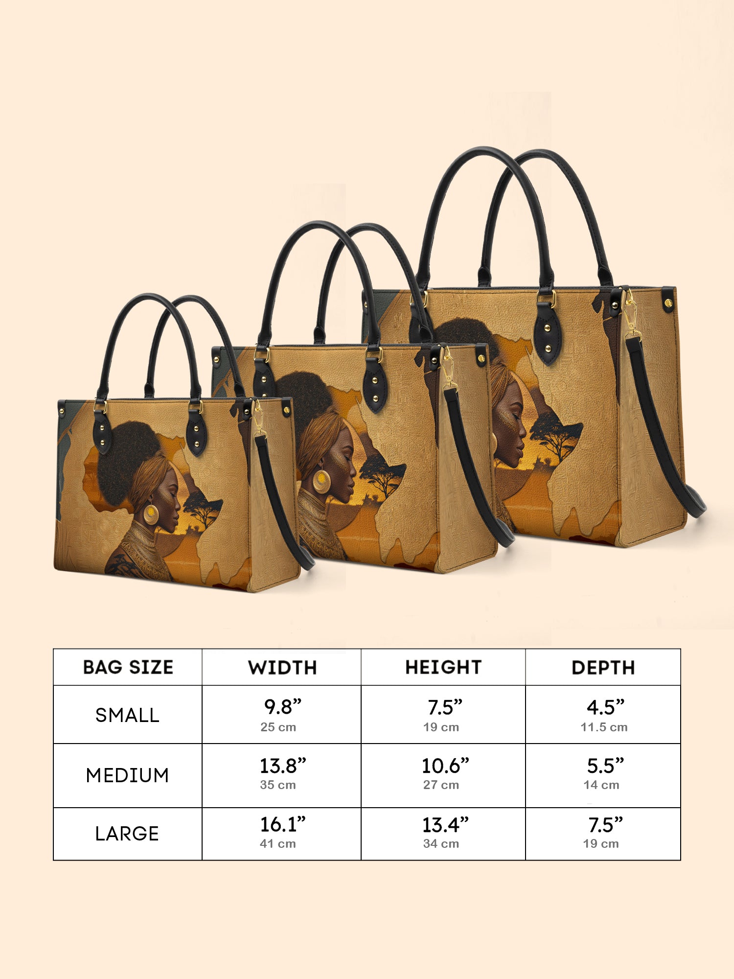 African Tribe Woman Premium Leather Handbag QR0HH023