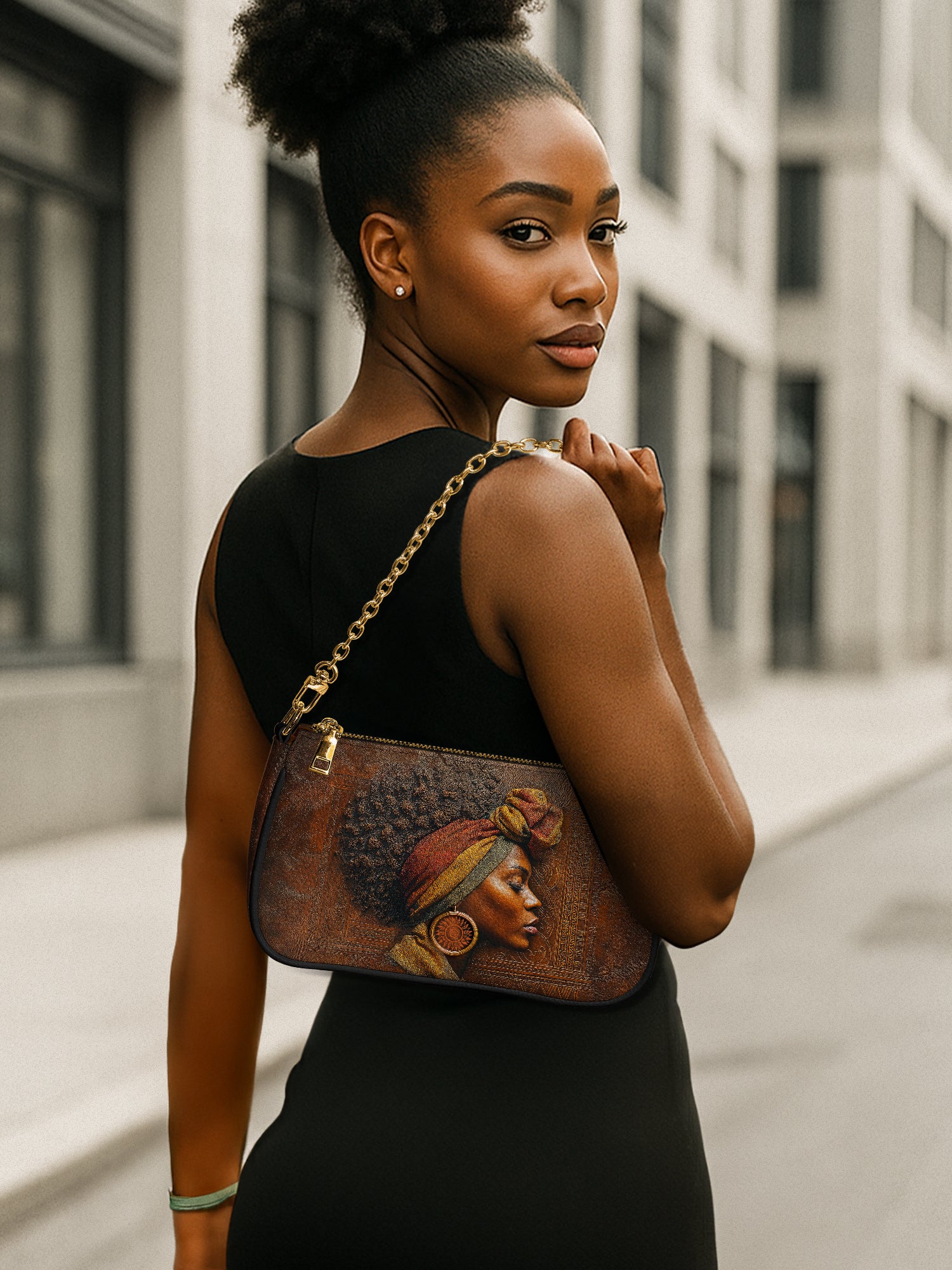 Afro-Elegance Classic Zip Pochette QR0HH027