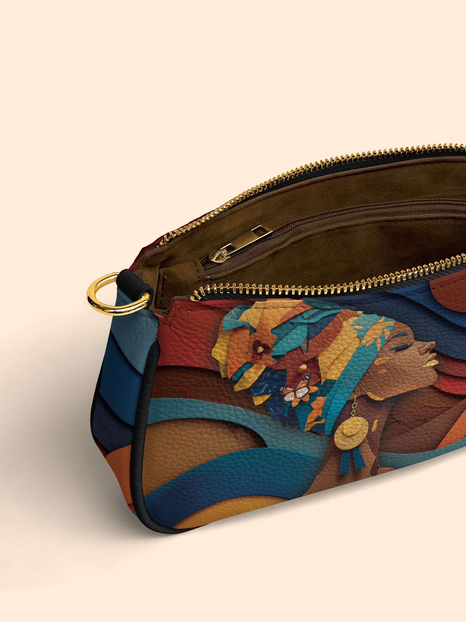 Woman in Headwrap Classic Zip Pochette QR0HH026