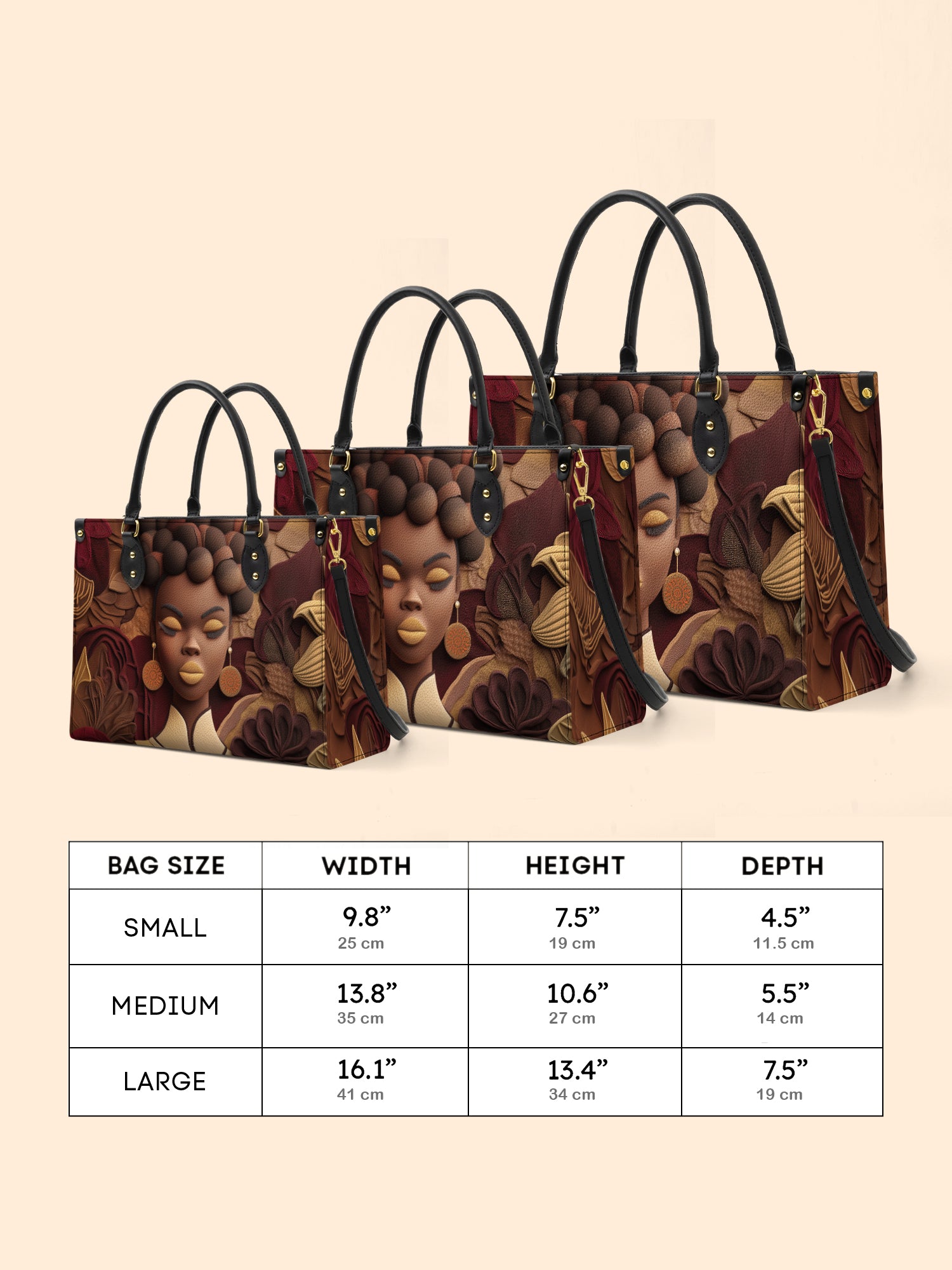 Crowned In Circle Premium Leather Handbag QR0TD139