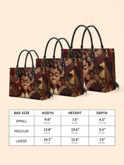 Crowned In Circle Premium Leather Handbag QR0TD139