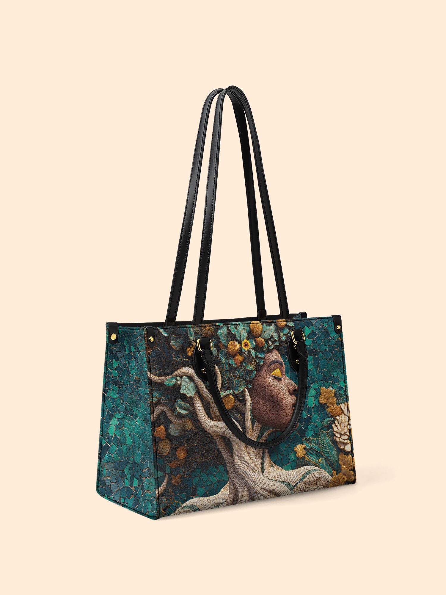 Living Ebony Premium Leather Handbag QR0TV049
