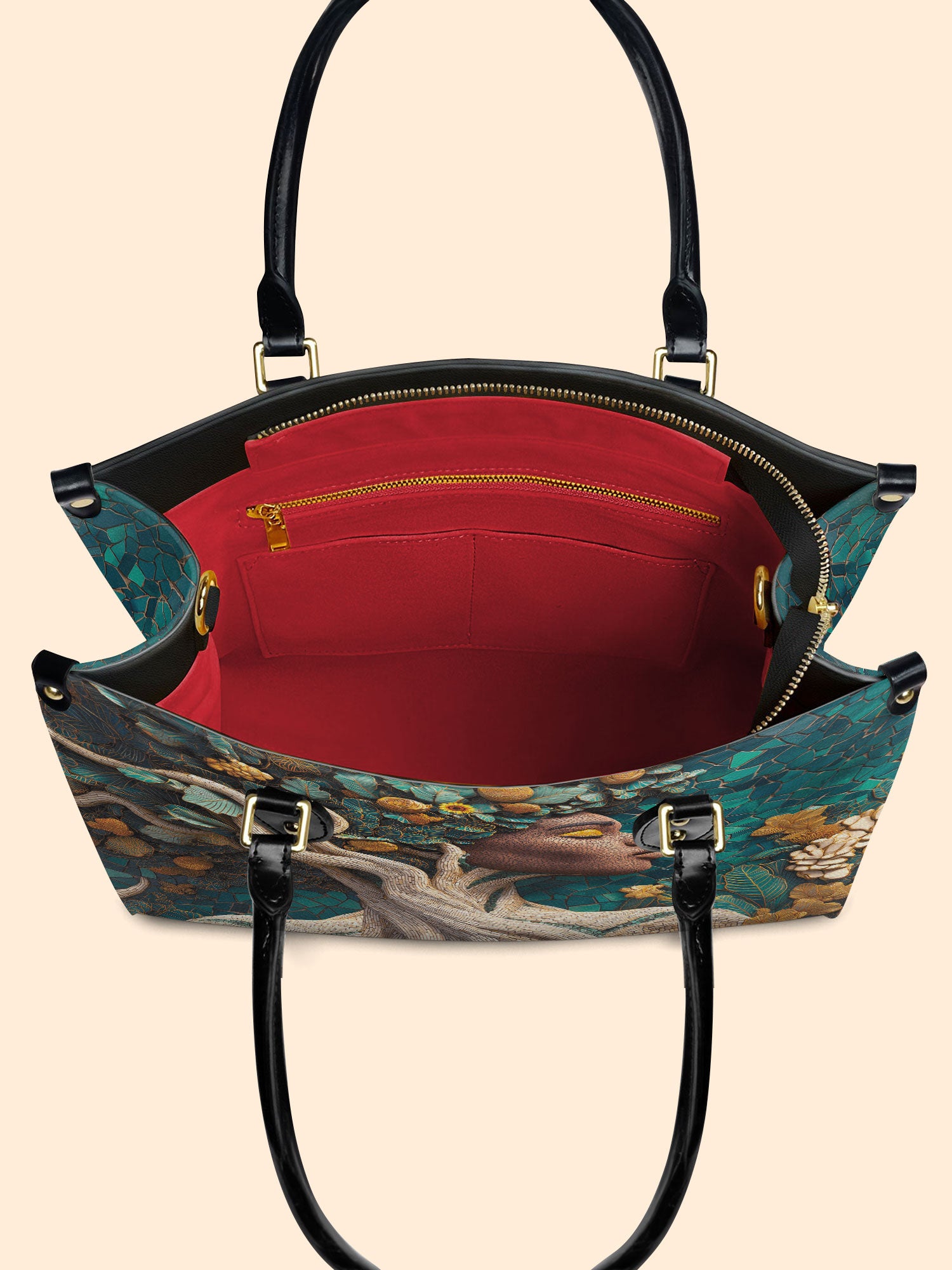 Living Ebony Premium Leather Handbag QR0TV049