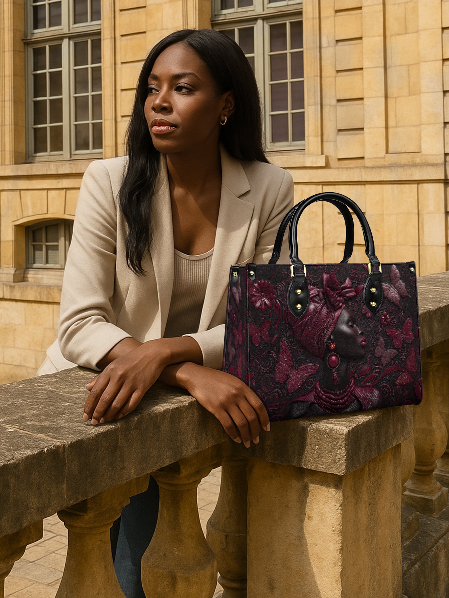 Crimson Rite Premium Leather Handbag QR0XD240