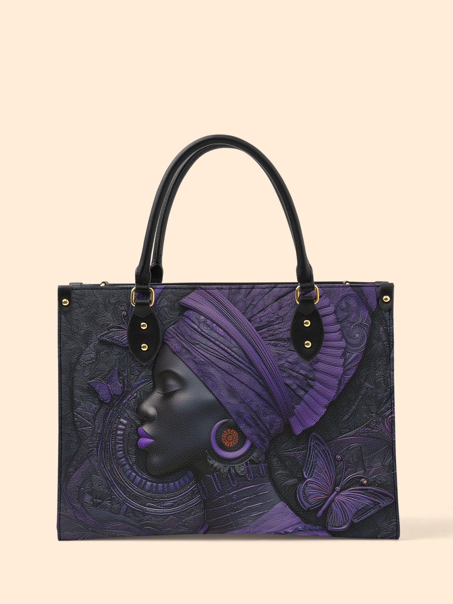 Midnight Crown Premium Leather Handbag QR0XD250