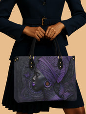 Midnight Crown Premium Leather Handbag QR0XD250