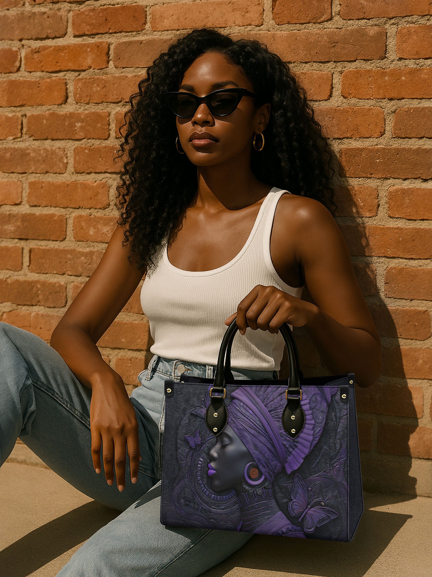 Midnight Crown Premium Leather Handbag QR0XD250