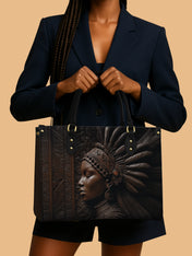 Royal Ebony Muse Premium Leather Handbag QR0XD275