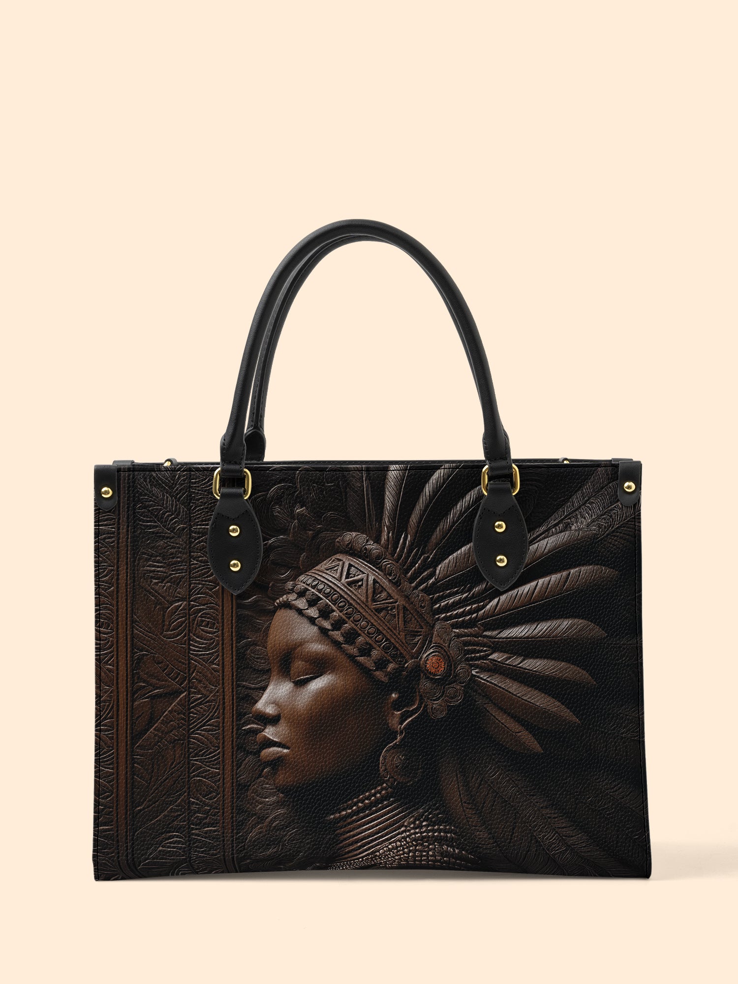 Royal Ebony Muse Premium Leather Handbag QR0XD275
