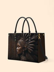 Royal Ebony Muse Premium Leather Handbag QR0XD275