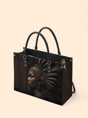 Royal Ebony Muse Premium Leather Handbag QR0XD275