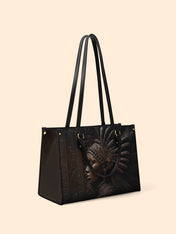 Royal Ebony Muse Premium Leather Handbag QR0XD275