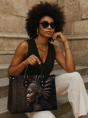 Royal Ebony Muse Premium Leather Handbag QR0XD275