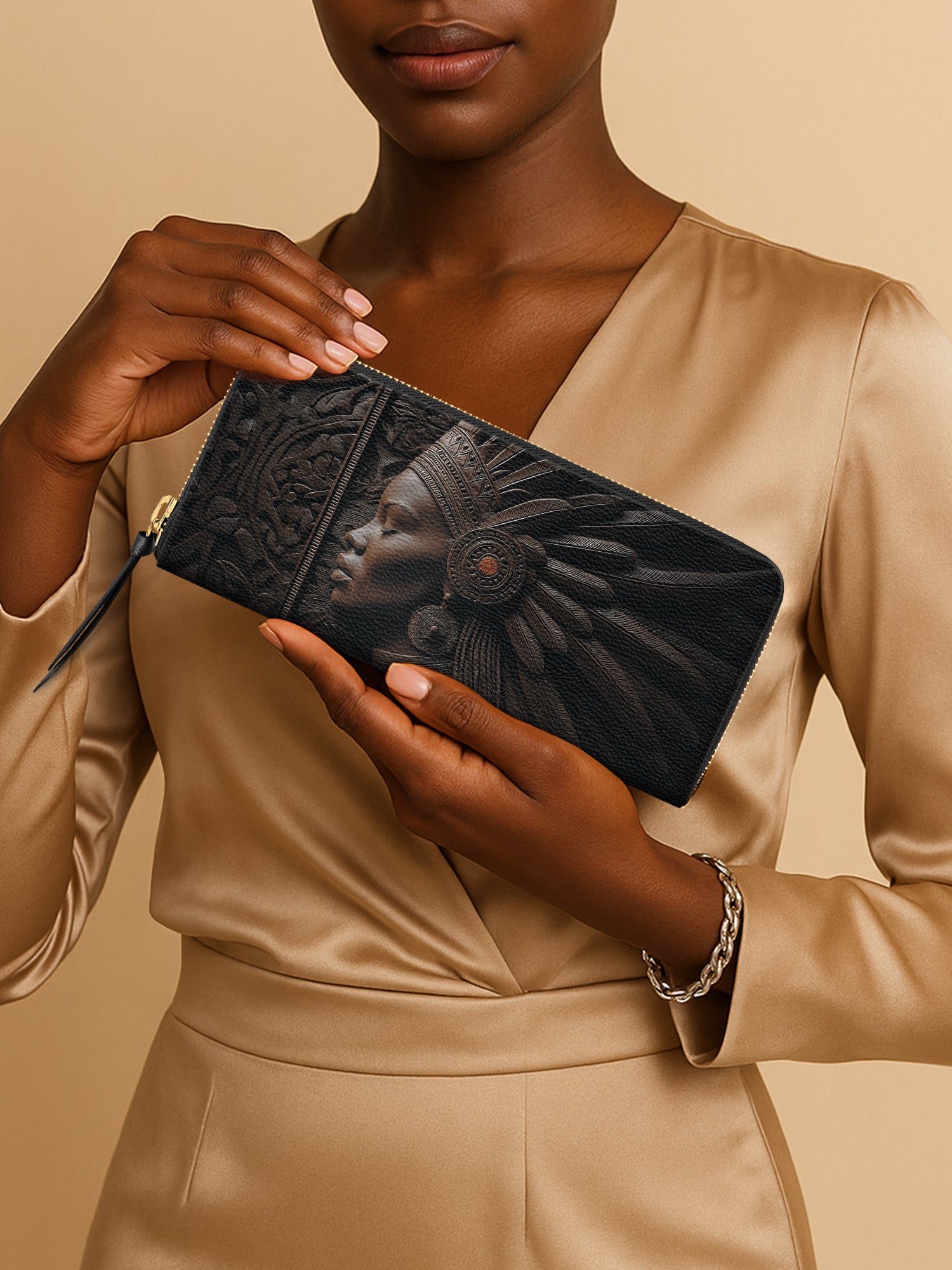 Ebony Crown Queen Slimline Zippy Wallet QR0XD285