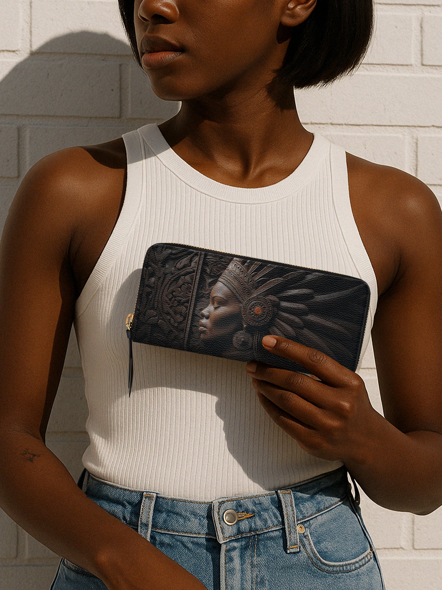 Ebony Crown Queen Slimline Zippy Wallet QR0XD285