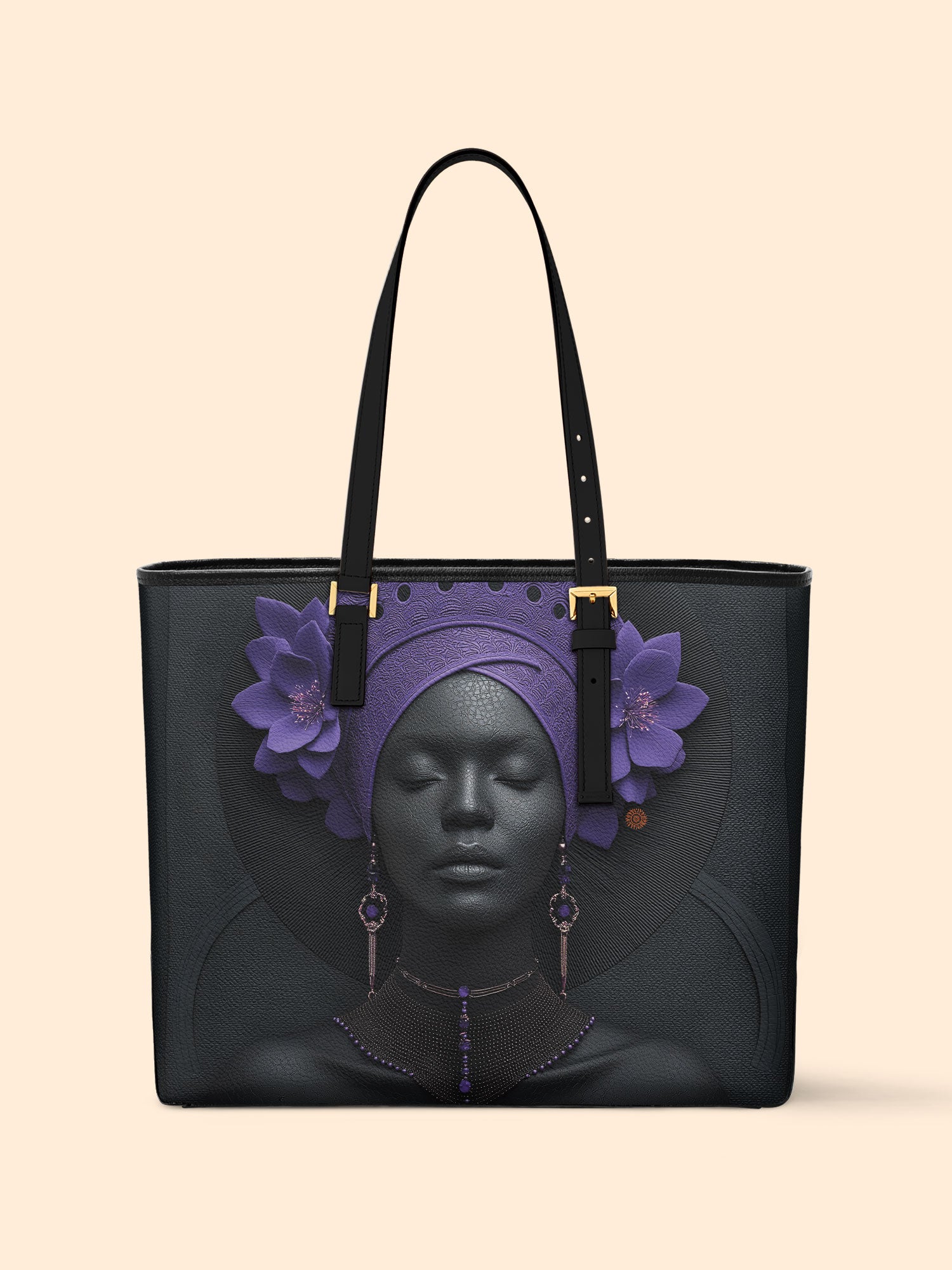 Amethyst Ember Sleek Leather Tote QR0TD700