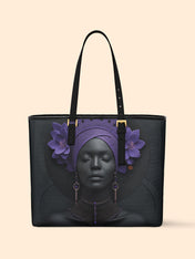 Amethyst Ember Sleek Leather Tote QR0TD700