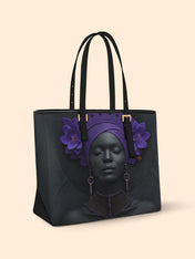 Amethyst Ember Sleek Leather Tote QR0TD700