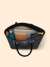 Amethyst Ember Sleek Leather Tote QR0TD700