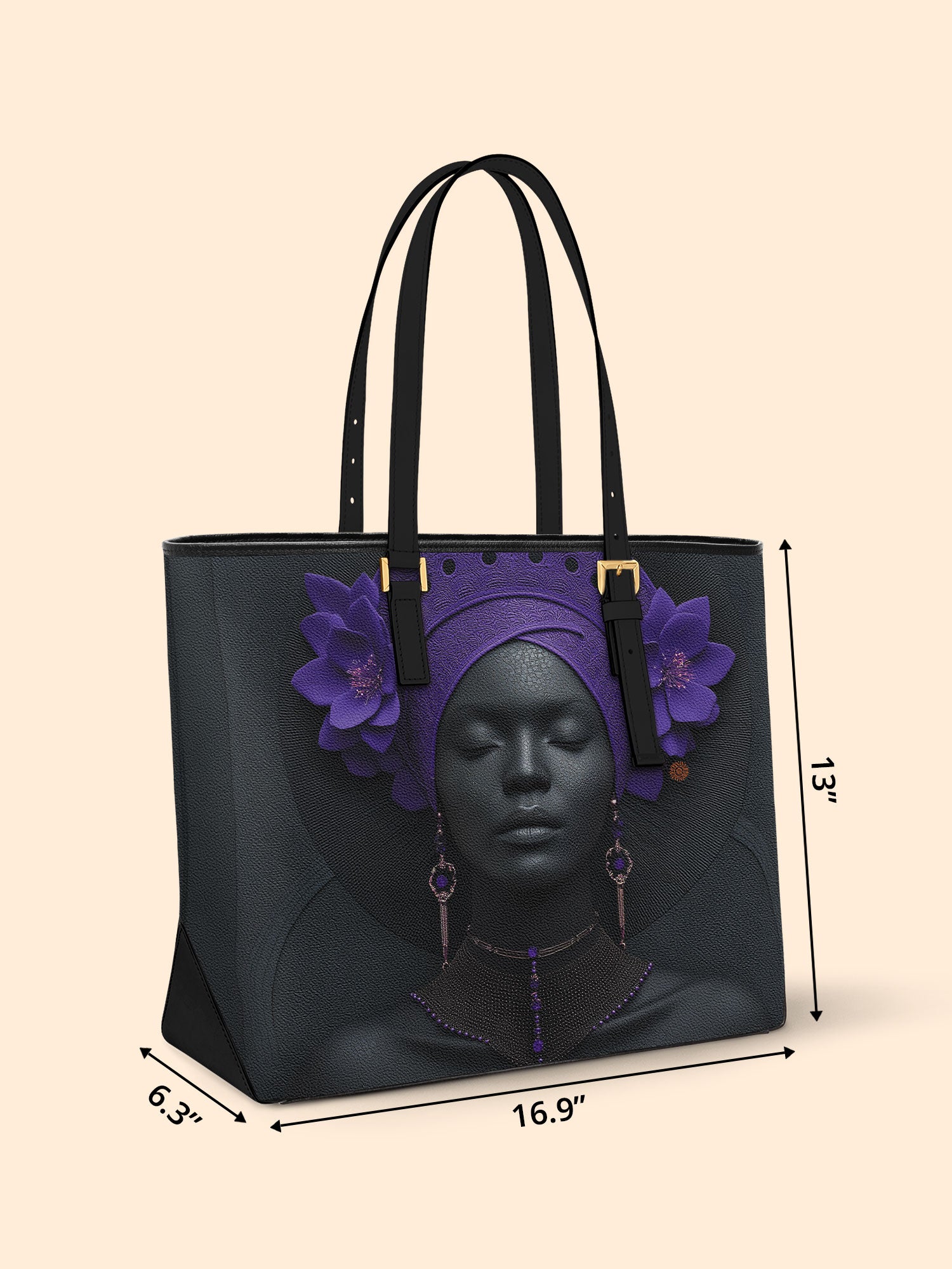 Amethyst Ember Sleek Leather Tote QR0TD700