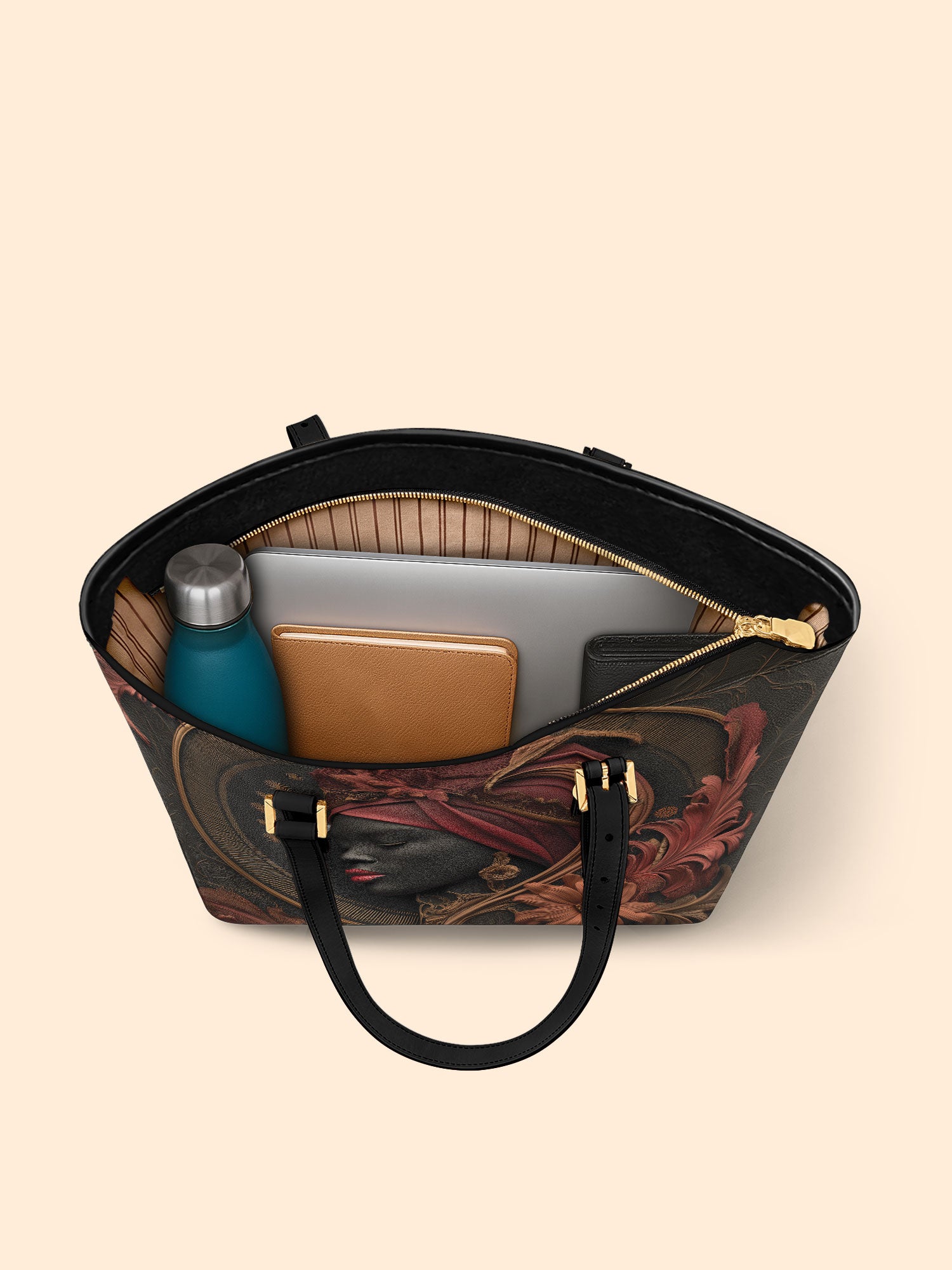 Ruby Mirage Sleek Leather Tote QR0TD177