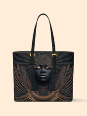 Whispered Canopy Sleek Leather Tote QR0TD298