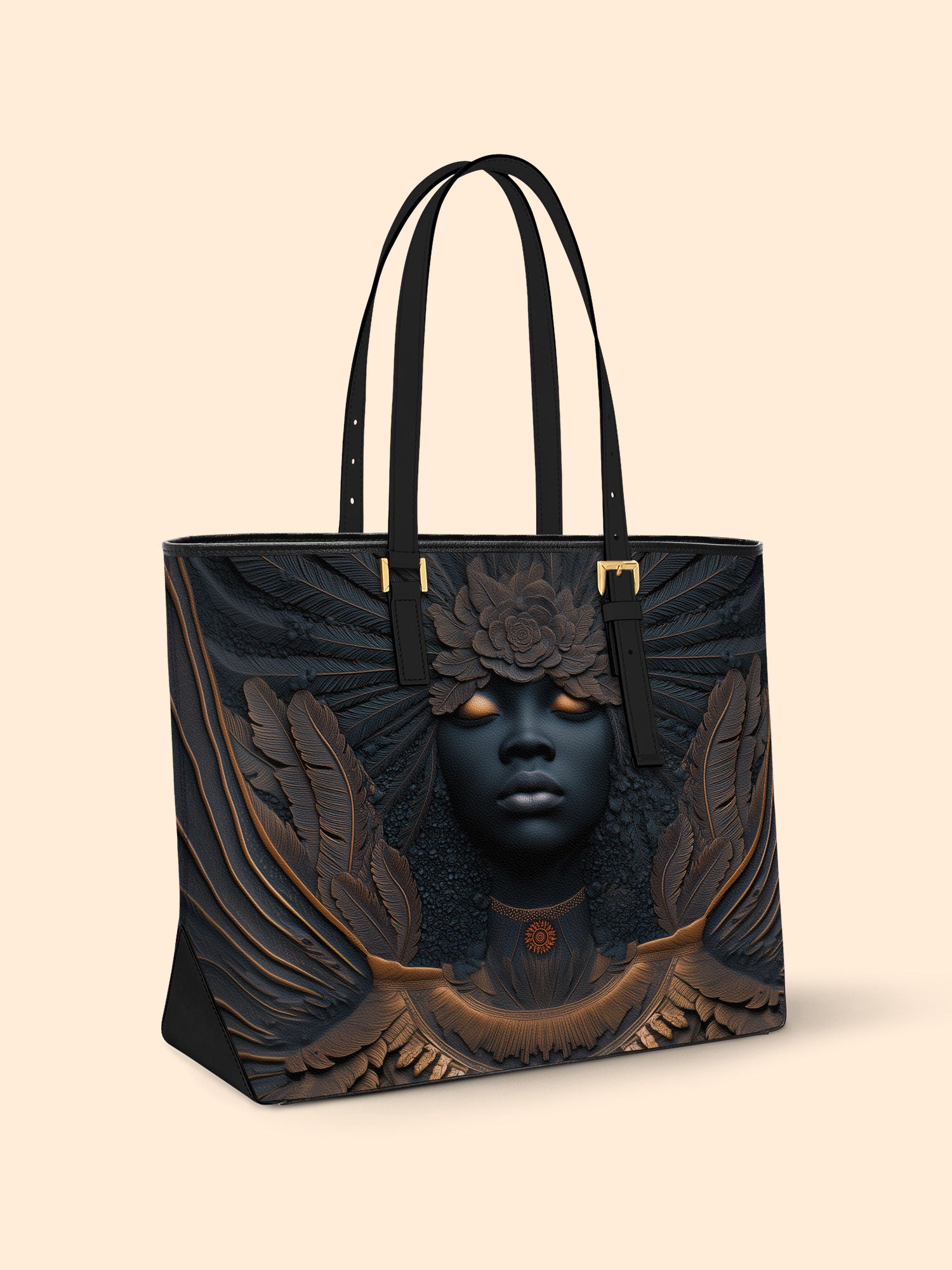 Whispered Canopy Sleek Leather Tote QR0TD298