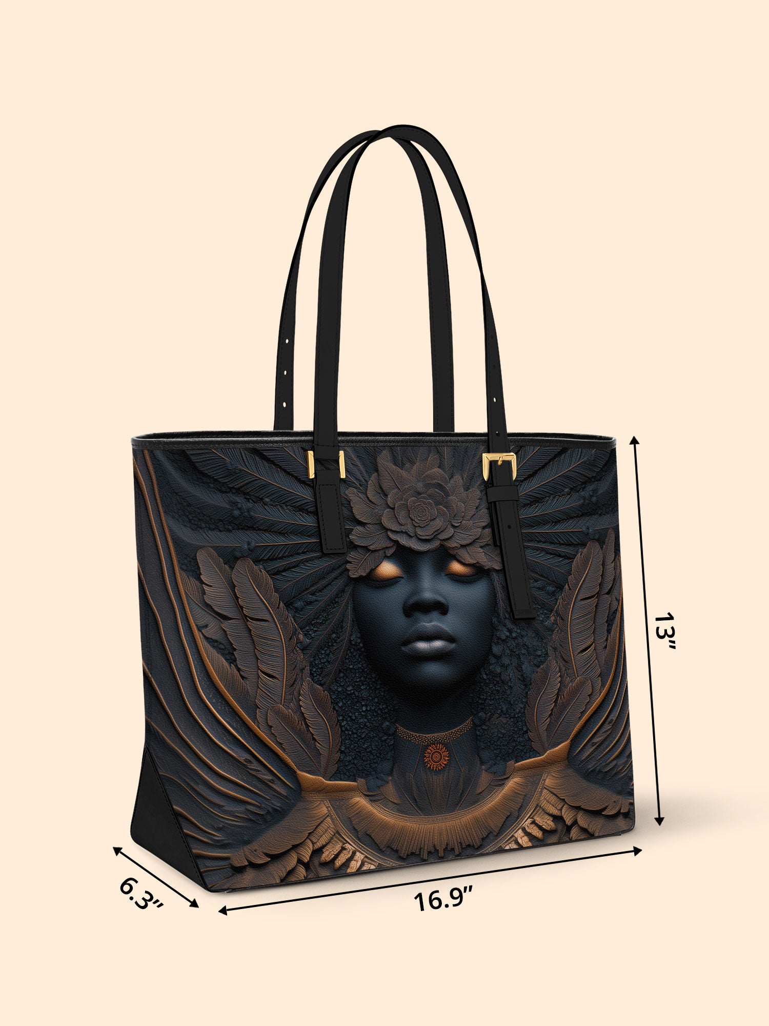 Whispered Canopy Sleek Leather Tote QR0TD298