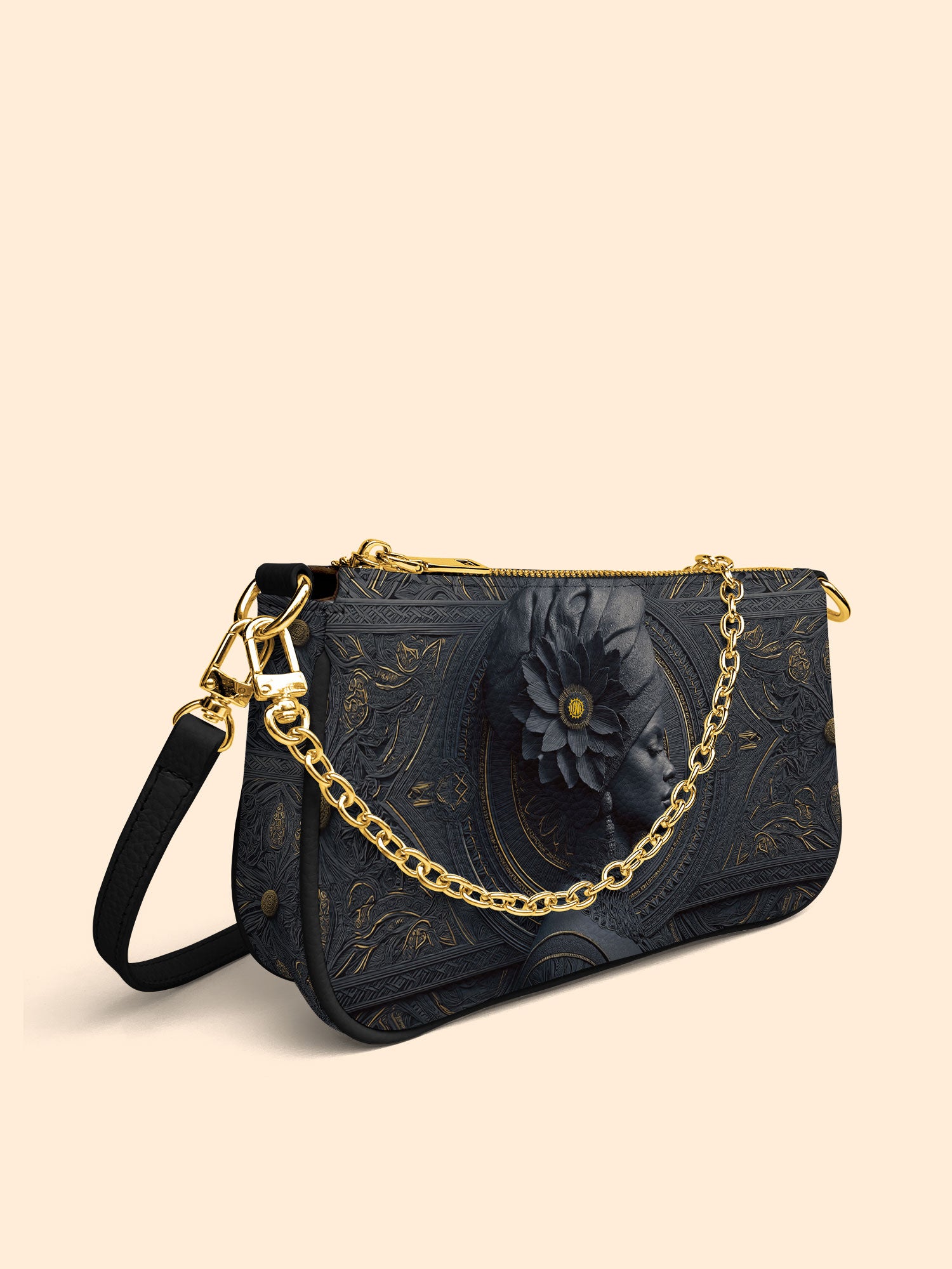 Midnight Bloom Classic Zip Pochette QR0TV104