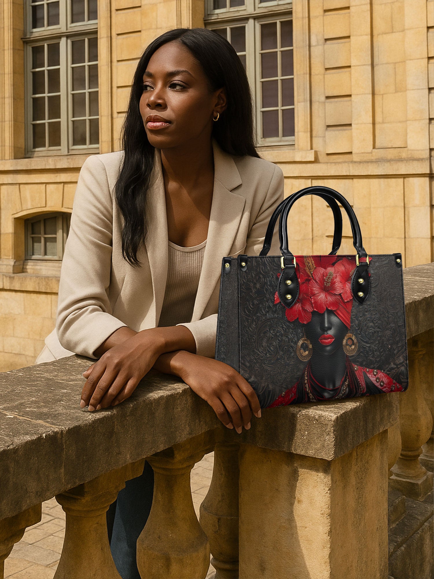 Affluence Bloom Premium Leather Handbag QR0XD448