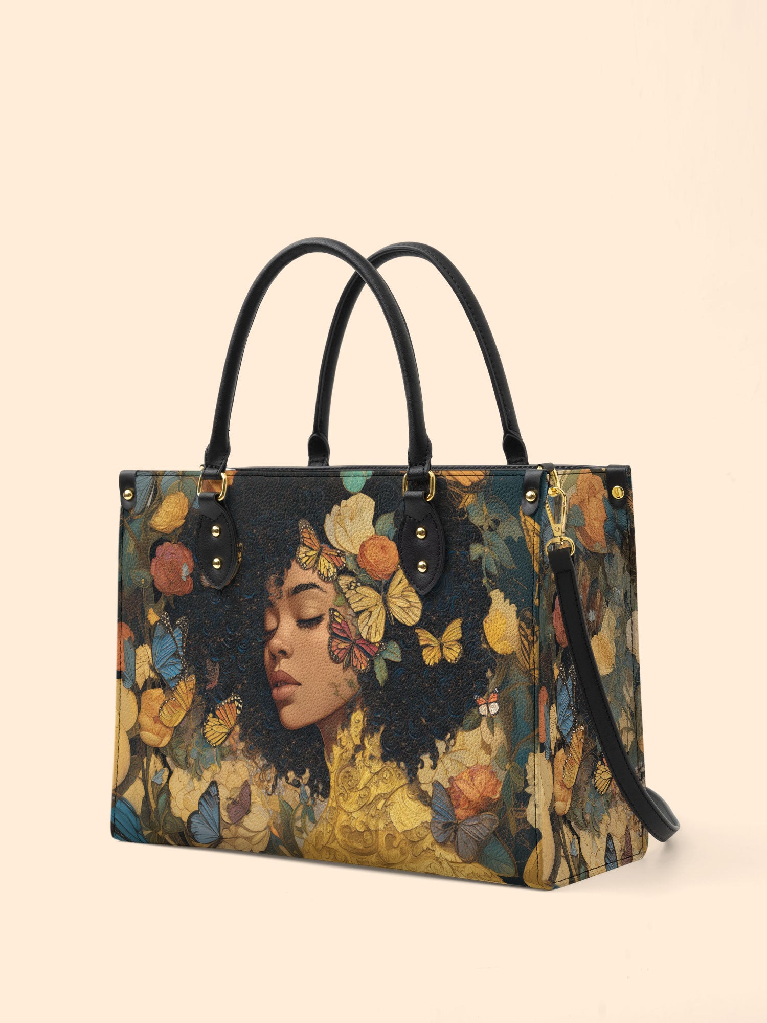 Butterfly Girl Premium Leather Handbag QR0HH107