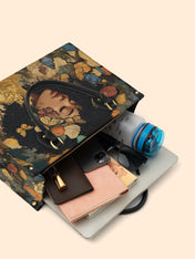 Butterfly Girl Premium Leather Handbag QR0HH107