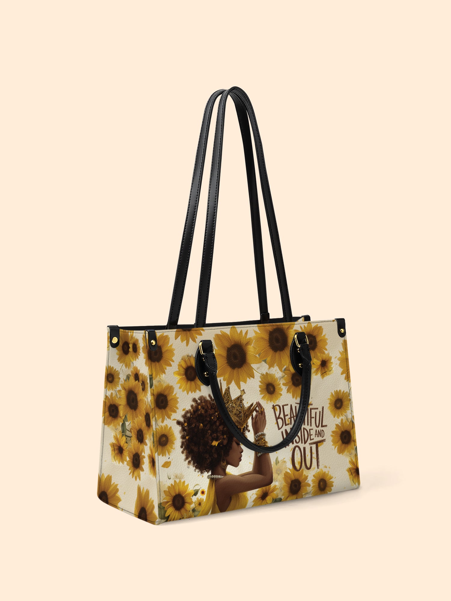 Sunflower Queen Premium Leather Handbag QR0HH109