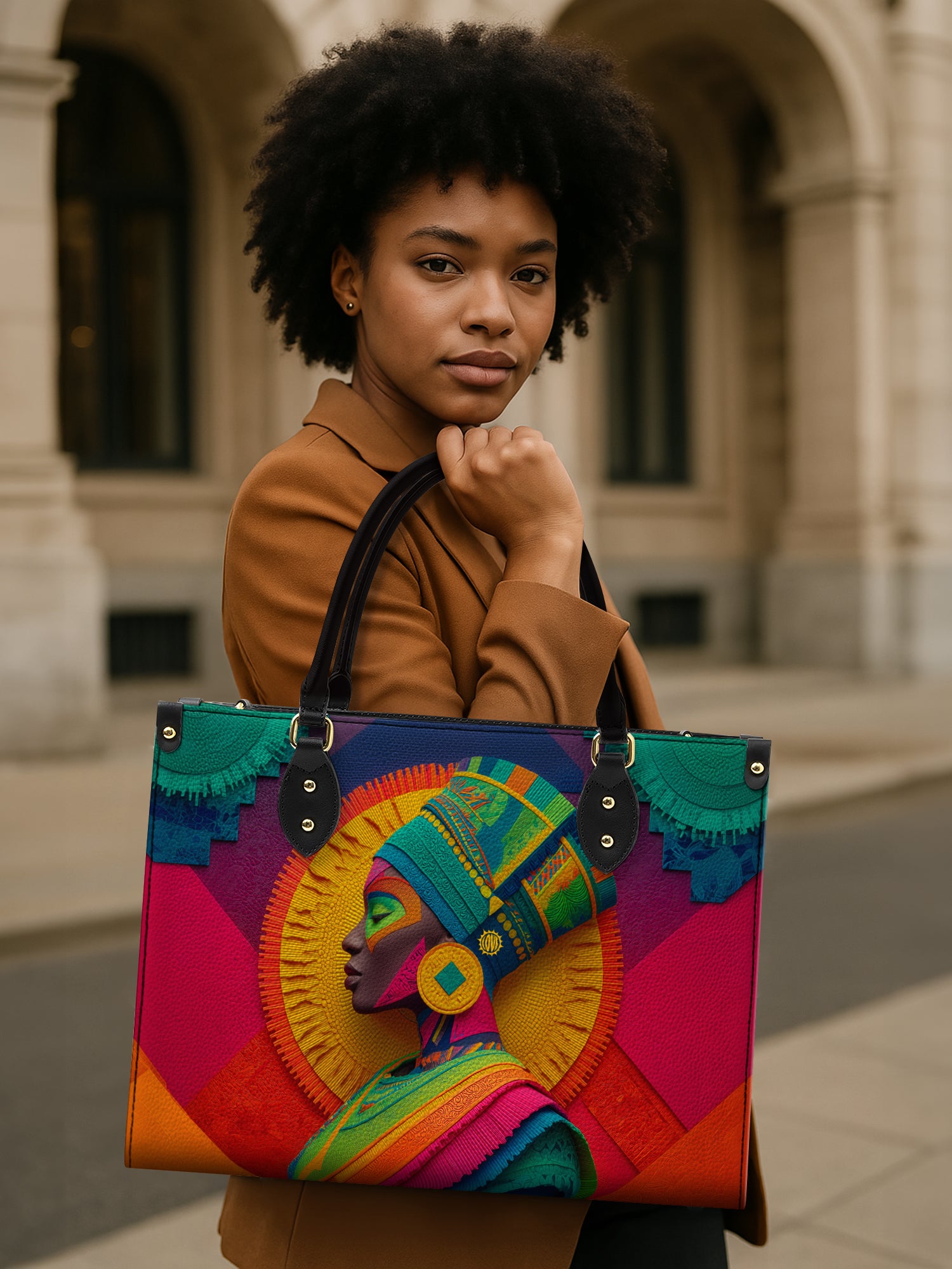 Crowned Roots Premium Leather Handbag QR0TD239