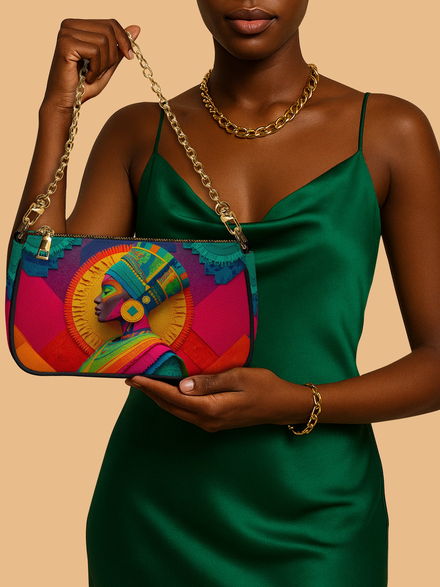 Crowned Roots Classic Zip Pochette QR0TD240