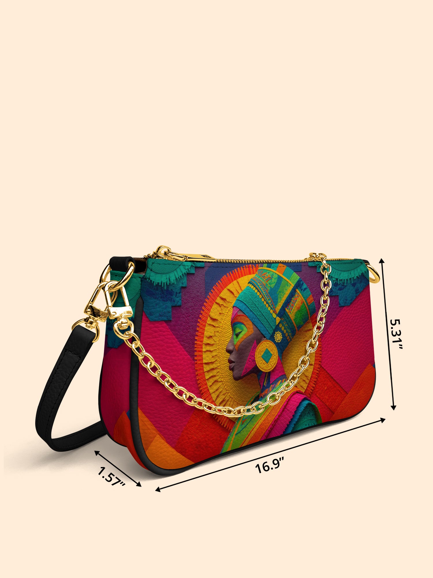 Crowned Roots Classic Zip Pochette QR0TD240
