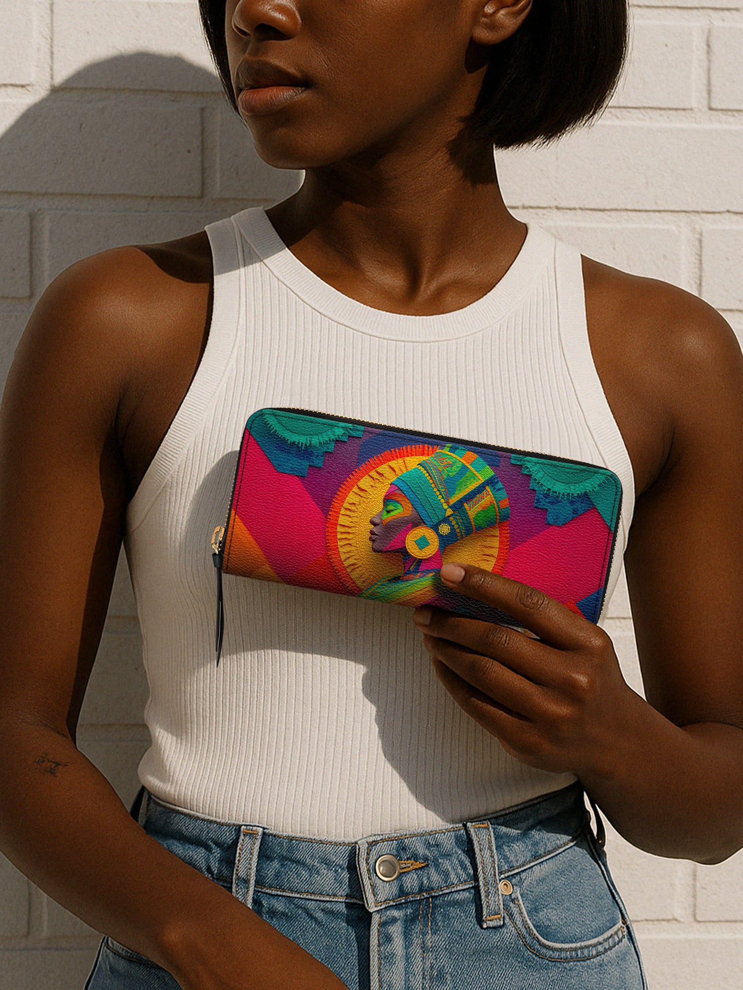 Crowned Roots Slimline Zippy Wallet QR0TD238