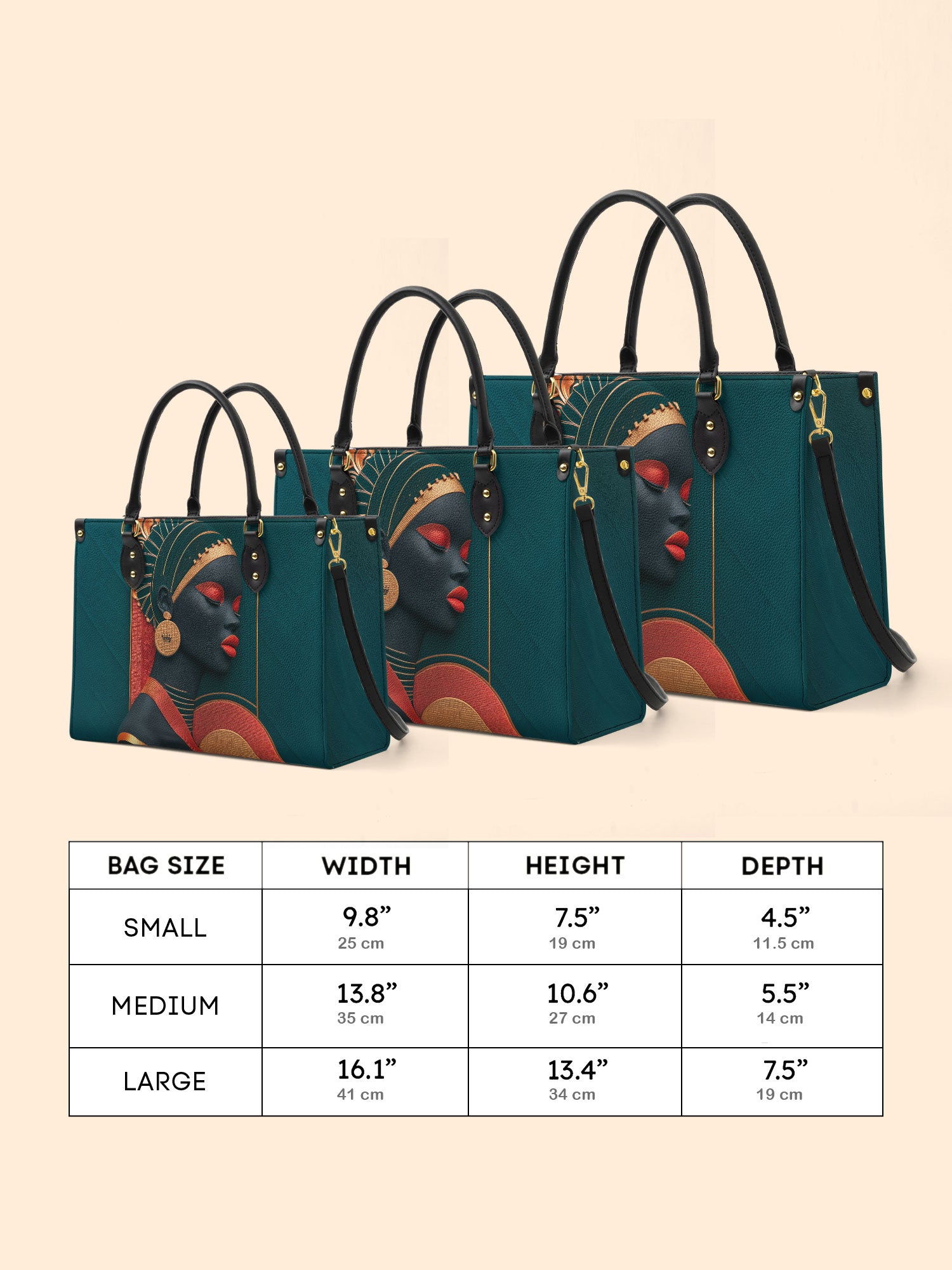 Afro Crown Premium Leather Handbag QR0TD260