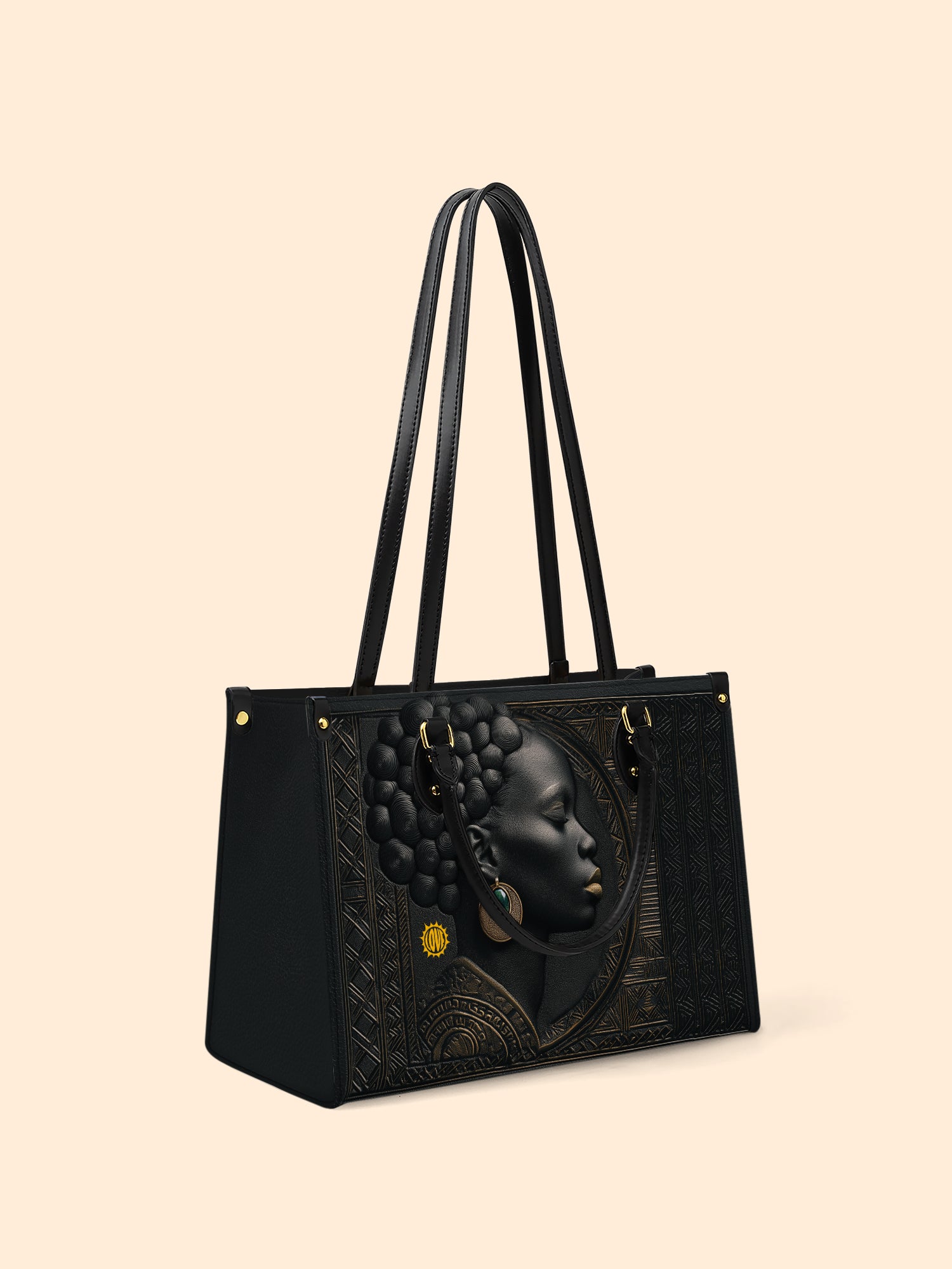 Black Essence Premium Leather Handbag QR0TD284