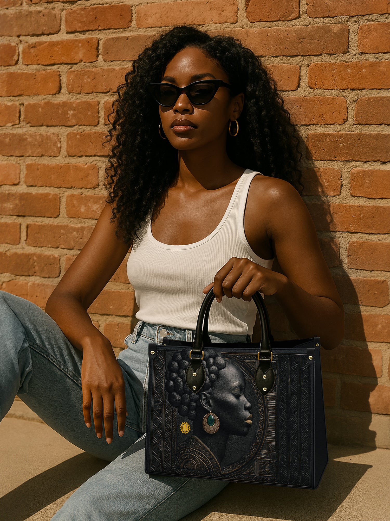 Black Essence Premium Leather Handbag QR0TD284