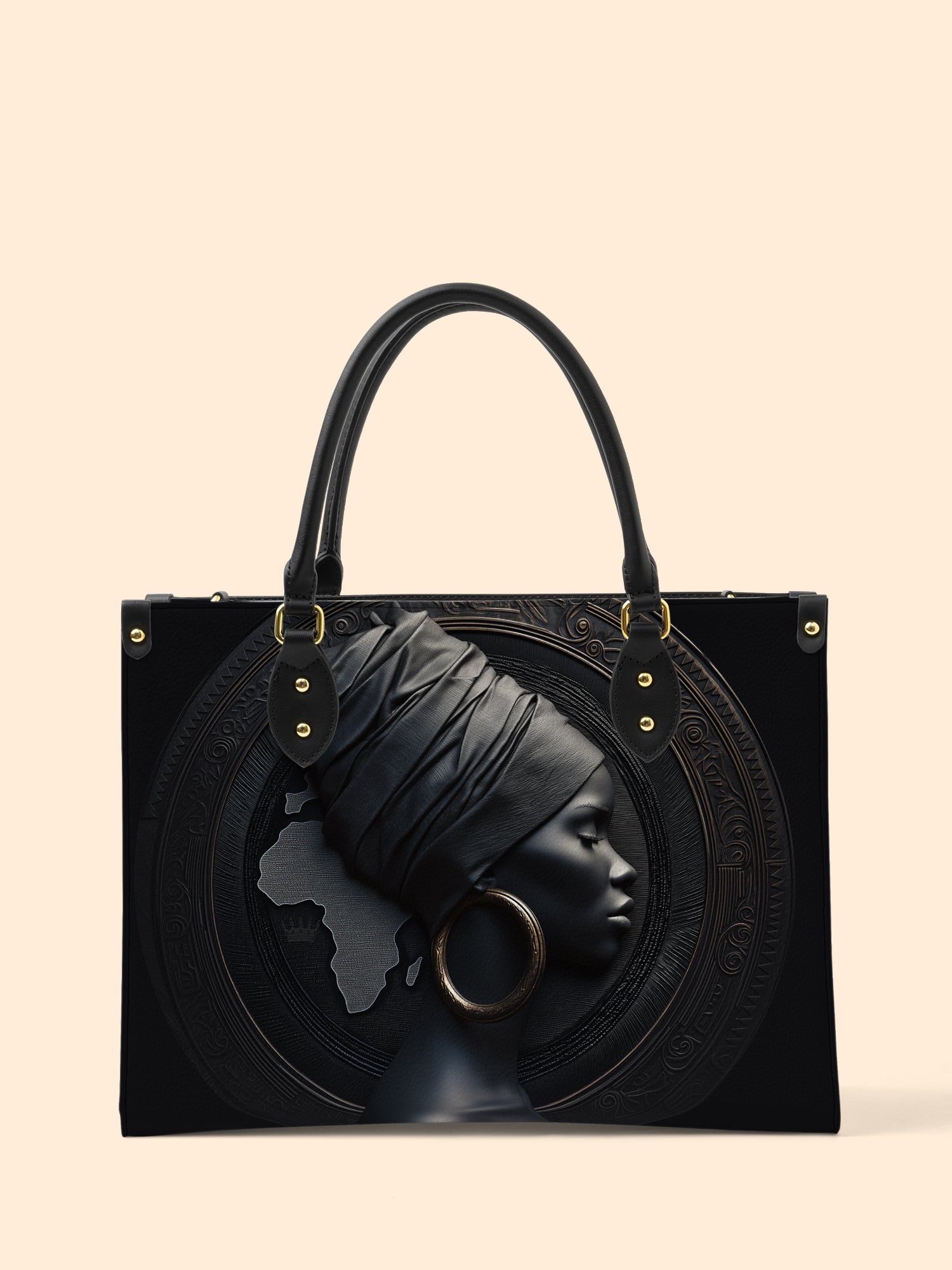 Pure Ebony Premium Leather Handbag QR0TD287